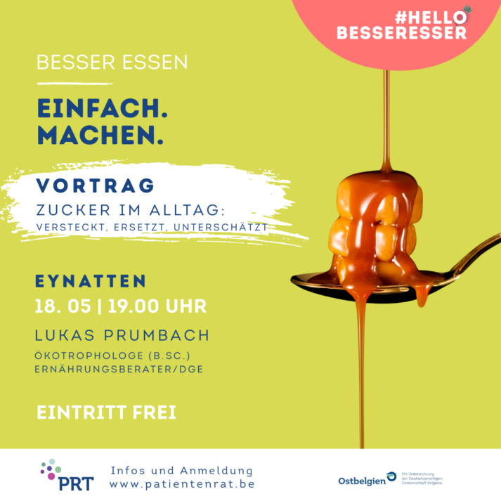 Bild für den Artikel: VORTRAG Besser Essen – Zucker im Alltag: Versteckt, ersetzt, unterschätzt